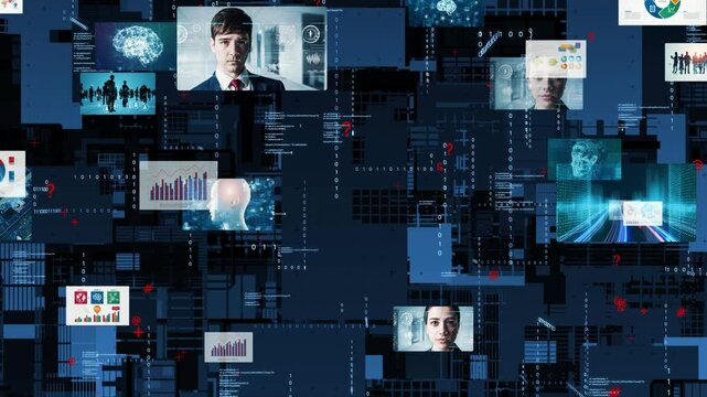 Composite concept of multiple video screens and electronic circuits