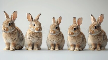 Obraz premium a portrait of animals isolated on white background