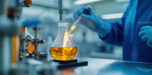 Methane gas bubbles escape from a biogas tank in a laboratory setting, while scientists closely analyze and monitor the leak for research purposes.