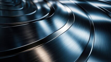 A close-up image of metal parts, including a conveyor belt and machinery components,