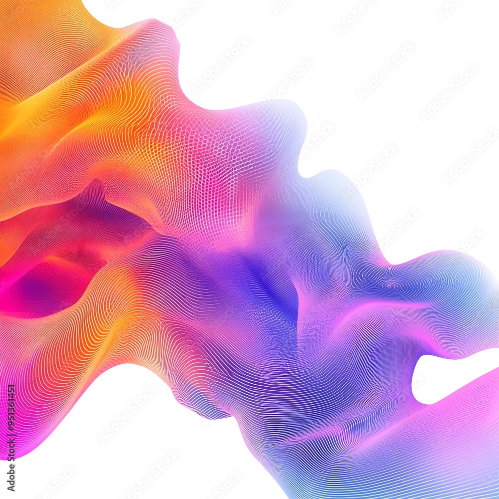 Poster Vibrant and Pulsating Music Event Banner with Dynamic Abstract Shapes and Vivid Gradients