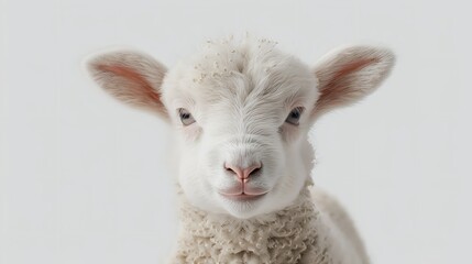 Fototapeta premium photograph of a full body lamb isolated on white background