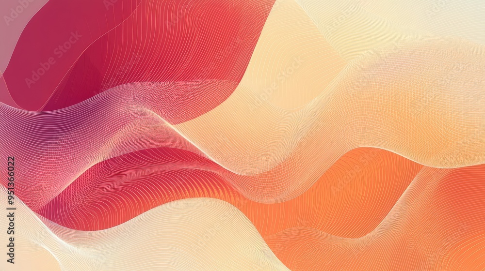 Poster Abstract Background with Serene Smooth Lines