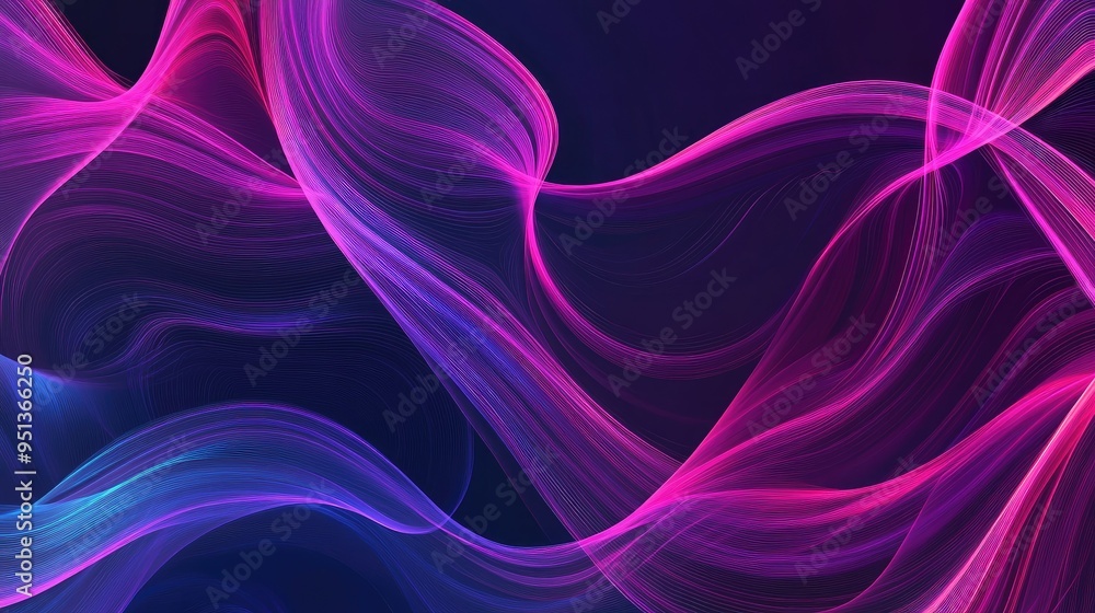 Poster abstract background with serene smooth lines
