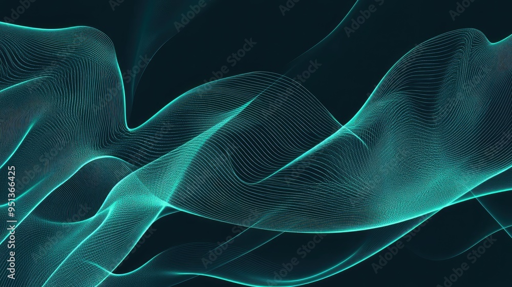 Poster abstract background with serene smooth lines