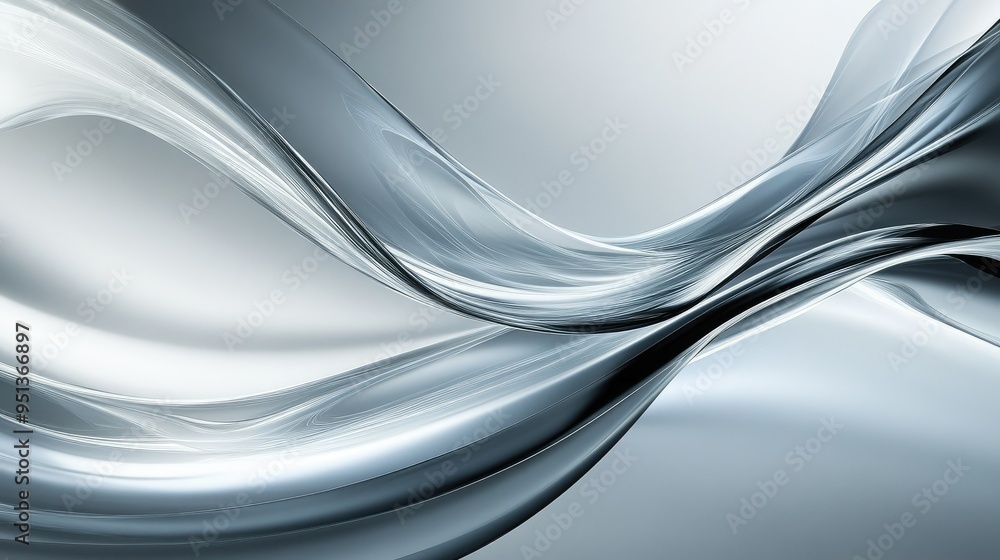 Poster Abstract Background with Serene Smooth Lines