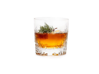 Scotch Sophistication a refined scotch glass filled with a rich amber liquid surrounded by