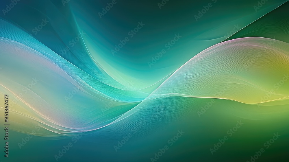 Poster abstract background with serene smooth lines