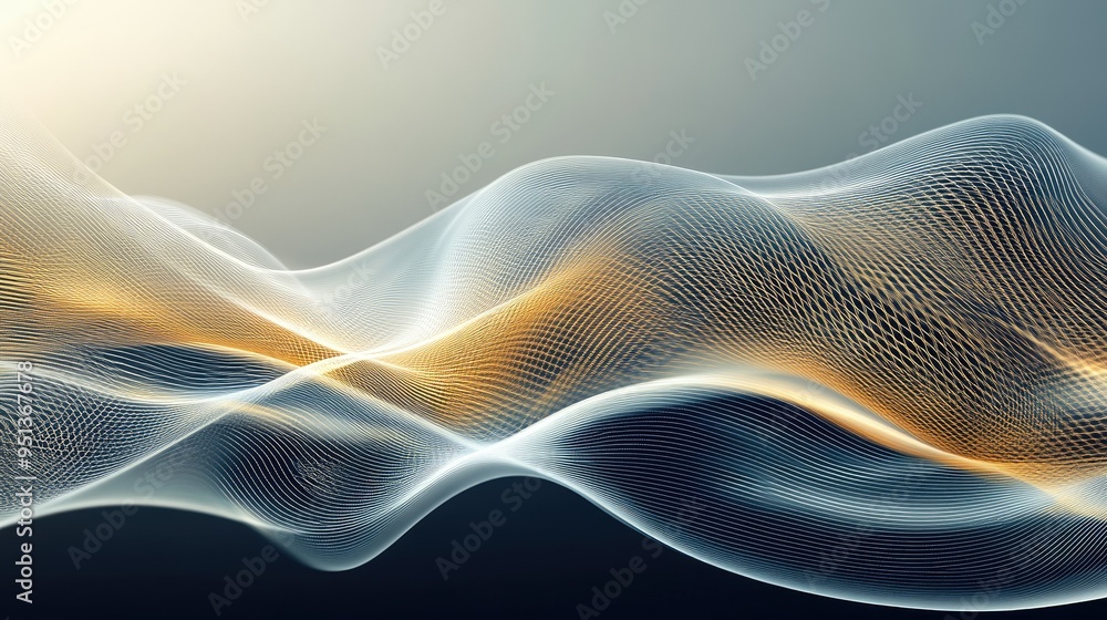 Poster Abstract Background with Serene Smooth Lines