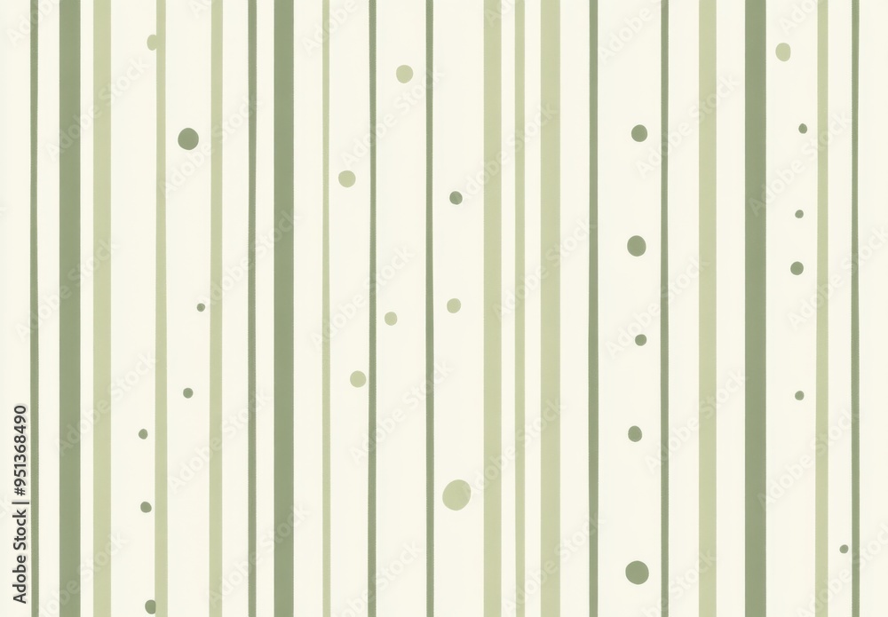 Poster green stripes and dot circle pattern background. simple shape and space for business web banner, hea
