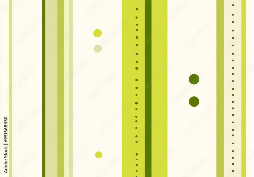 Poster green stripes and dot circle pattern background. simple shape and space for business web banner, hea
