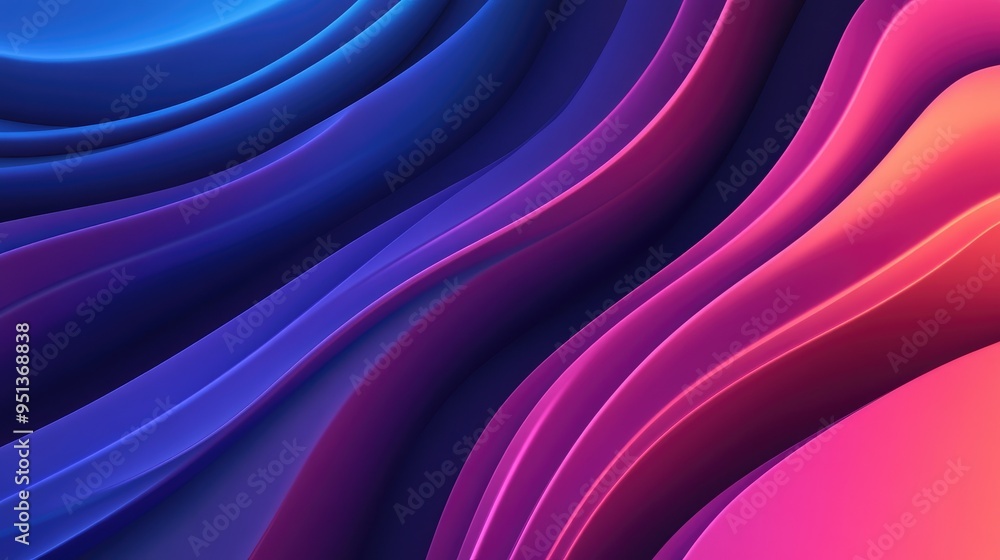Poster Abstract Background with Serene Smooth Lines