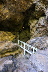 The stairway down to Avaiki Caves in Niue South Pacific