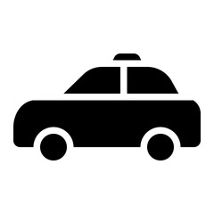 taxi, car, public, transportation, vehicles solid or glyph icon