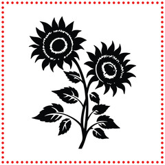 Summer’s Symbol  Classic Sunflower Silhouette for Warm and Bright Designs