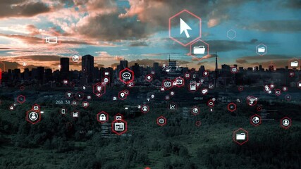 Composite concept of modern society and communication network. Digital transformation. System engineering.