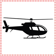 Chopper in Flight  Dynamic Helicopter Silhouette for Aeronautical Designs