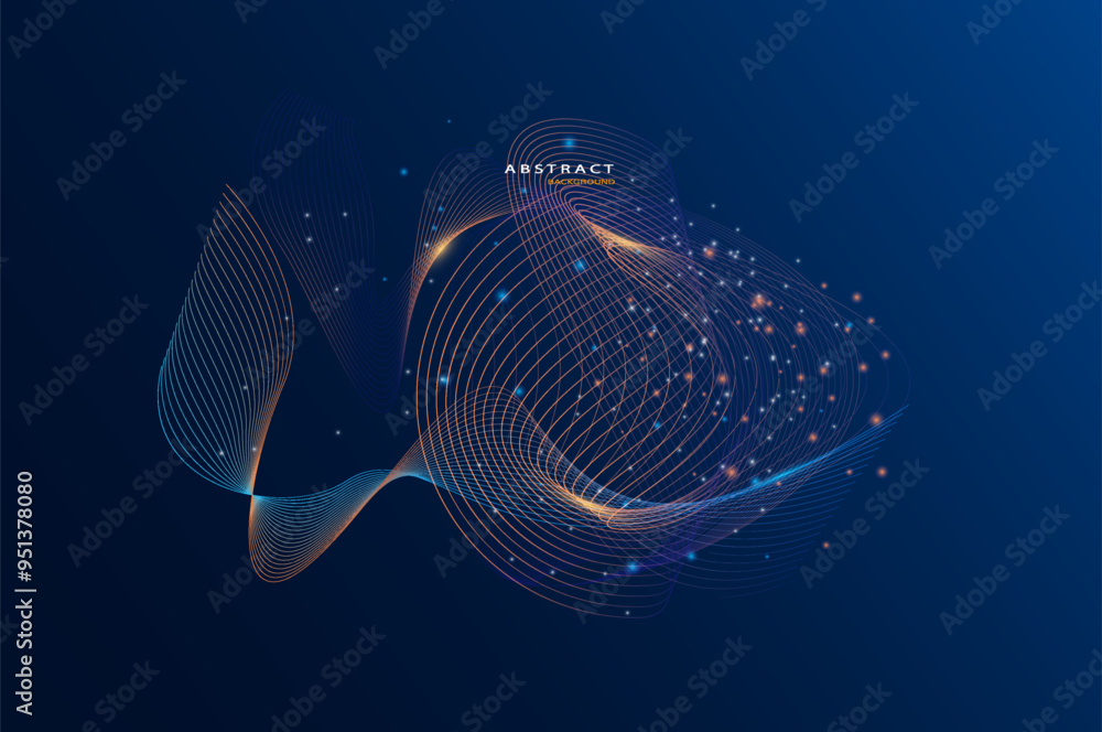 Poster abstract particles circle background. eps10 vector background.