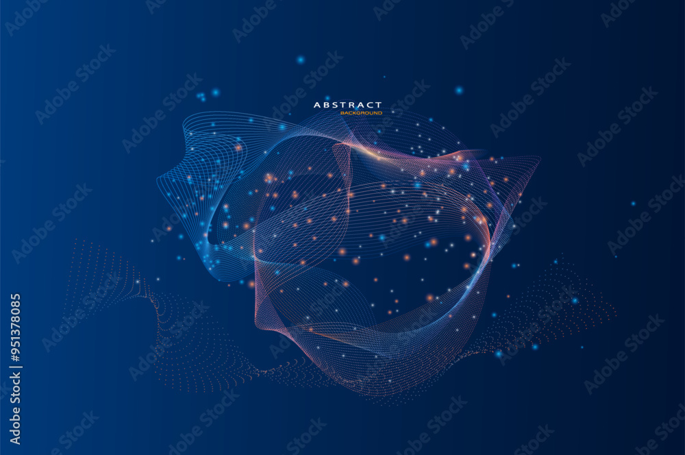 Aufkleber Abstract particles circle background. Eps10 Vector background.	