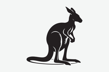 Kangaroo vector art and illustration