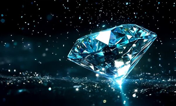 blue sapphire or stone isolated on white.