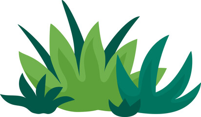 Cute fern leaves icon. Forest or woodland plant clipart isolated on white background. Botanical foliage design element. Simple greenery branch illustration for kids