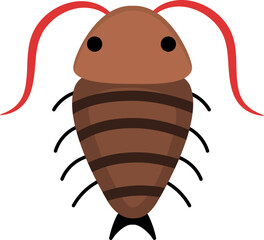 Vector cartoon centipede. Funny prehistoric insect. Woodland beetle. Cute forest creepy-crawly illustration for kids isolated on white background. Tropical or rainforest bug icon