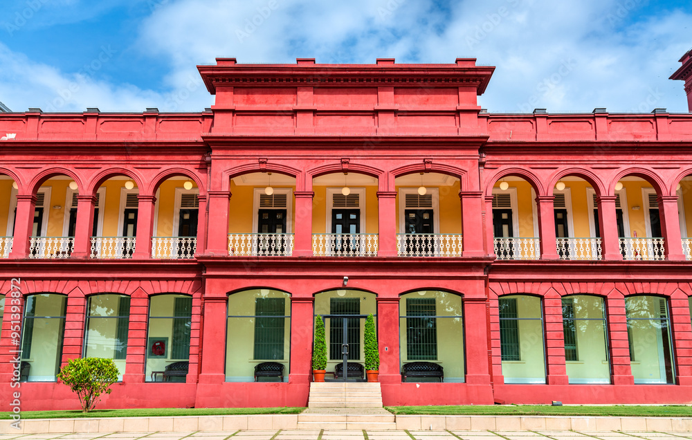 Poster The Red House, the seat of Parliament of Trinidad and Tobago in Port of Spain. Trinidad and Tobago is the southernmost island country in the Caribbean