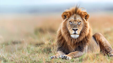 Cute Motion Blur of Lion Shaking Off Raindrops in the Mara Triangle, Kenya ai generative.