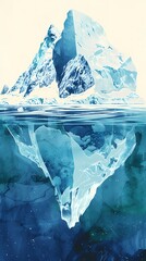 Obraz premium Glacier world landscape abstract poster background