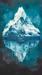 Obraz premium Glacier world landscape abstract poster background