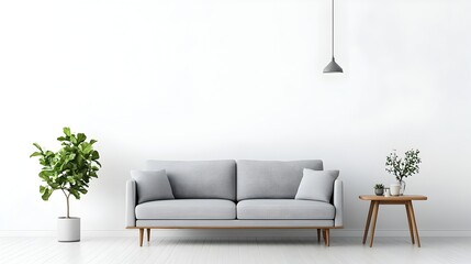 Chic Home Improvement Banner Sleek Minimalist Living Room with Scandinavian Style Furnishings
