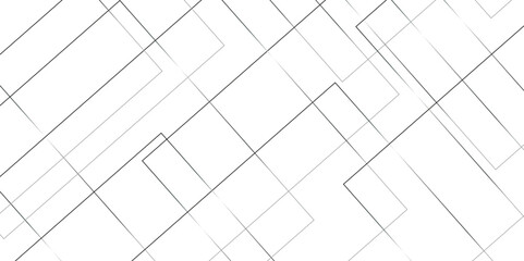 Geometric white background with gray rectangle shape strokes lines pattern texture. seamless random chaotic digital line business concept. abstract gray stroke lines vector background.