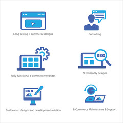 E-Commerce Services Icon Set