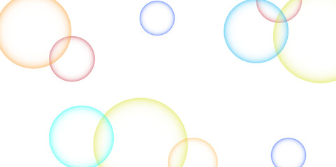 Colorful bubbles.Abstract, Colorful transparent pink, blue and soap bubbles floating in the air.Design soap bubbles on a white background. Vector illustration. Shiny balls.Soap bubbles randomly design