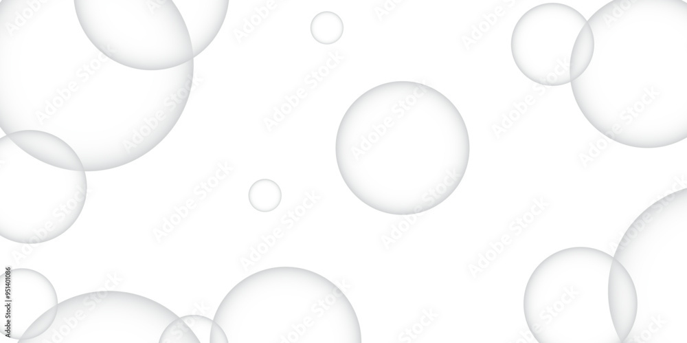 Leinwandbilder Abstract background with circle white abstract geometric background with soft light white paper circles in design .Gray abstract. Modern design background for report and project presentation template.