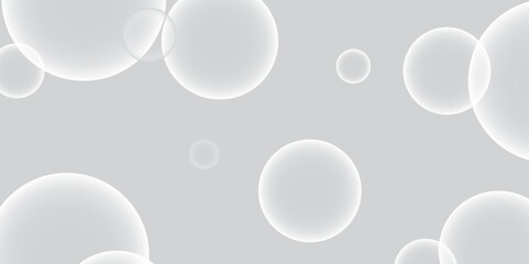 Abstract background with circle white abstract geometric background with soft light white paper circles in design .Gray abstract Modern design background for report and project presentation template.