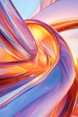 Abstract 3D colorful vortex illustration is smooth, shiny, reflecting light and have flowing and curved shape that create a dynamic and attractive feeling. It represents movement, energy, and change.