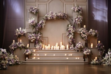 Wedding background architecture wedding candle.