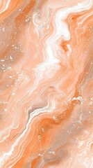 Fototapeta premium Abstract orange and white marble texture background with fluid patterns and gold accents creating a luxurious and artistic appearance.