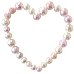 Obraz premium Elegant heart-shaped pearl arrangement