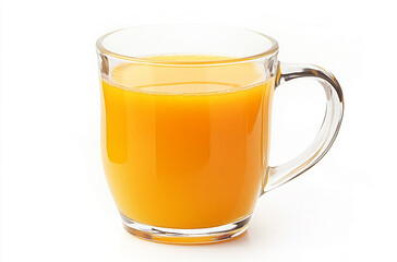 glass of orange juice and  jug isolated on a white background