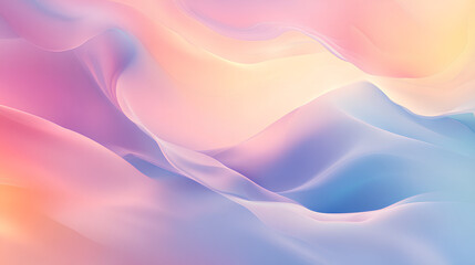 Obraz premium Soft pastel-colored abstract background with flowing shapes and smooth gradients in light pinks blues and yellows