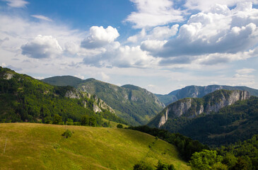 Trascau - Apuseni mountains landscape seen from the Trans Apuseana road in Romania