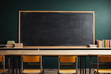 Black board blackboard furniture school.