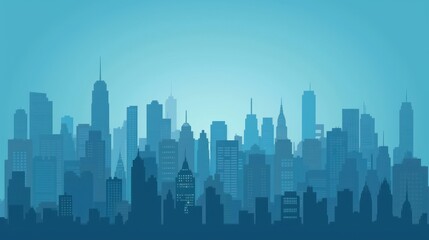 Cityscape Skyline at Dawn