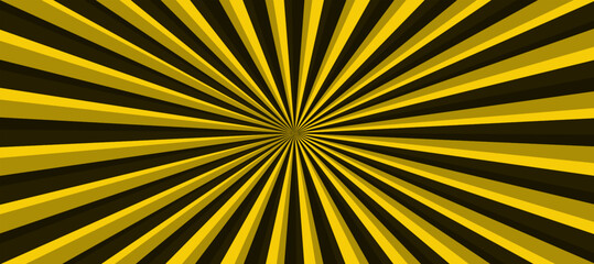 Yellow and black sunburst background