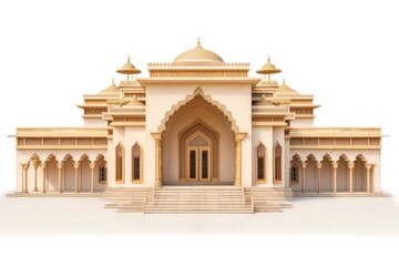 Obraz premium Architecture building temple white background.