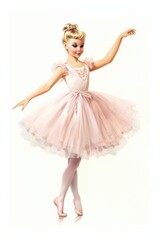 Naklejka premium Ballet dancing girl entertainment.