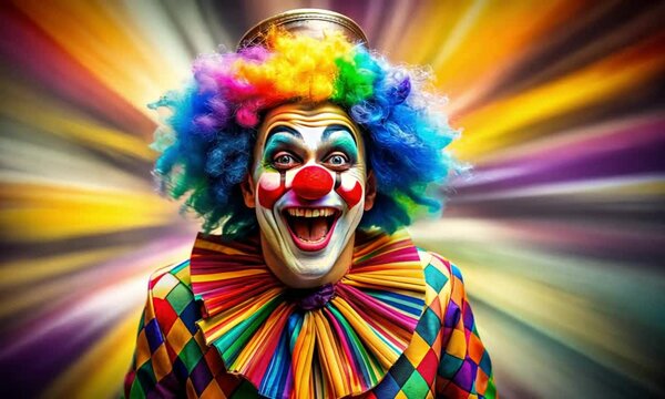 Joyful Clown with a Bright Smile

